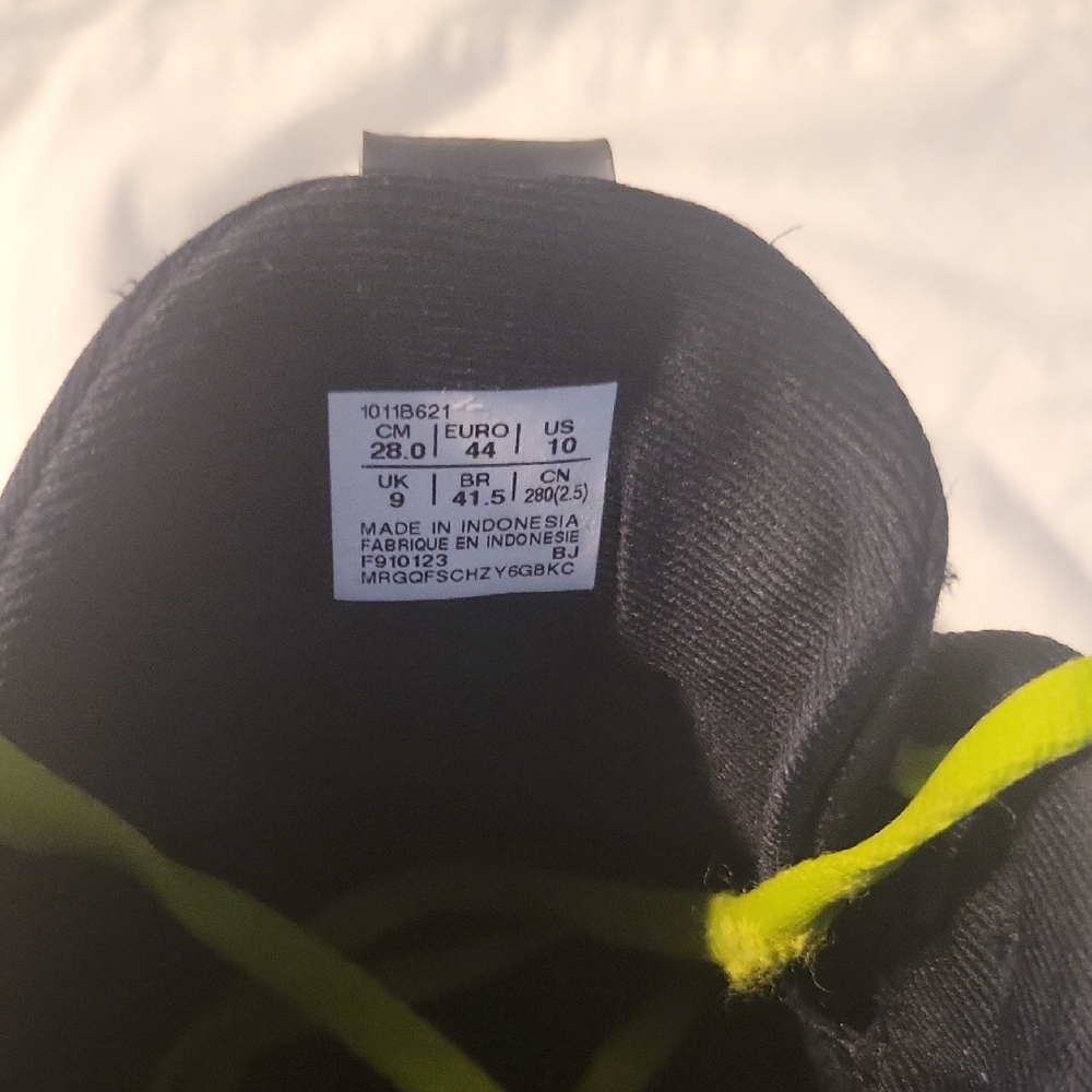 Black and Neon Yellow Sneakers